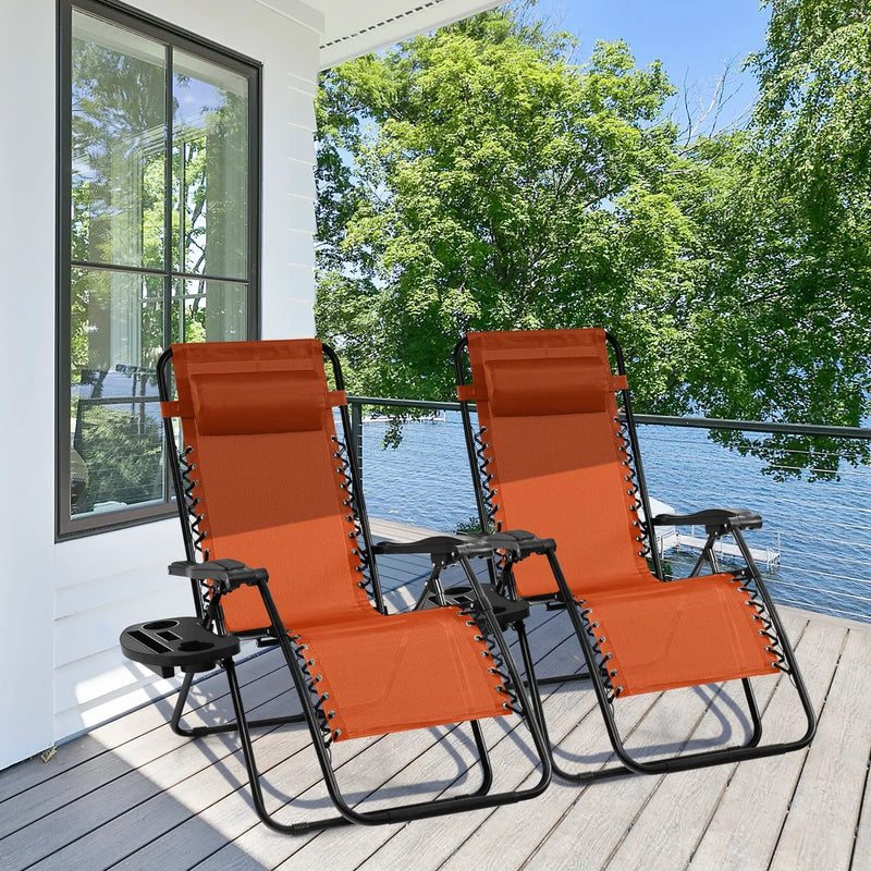 Outdoor Folding Zero Gravity Reclining Lounge Chair by DirectDeals