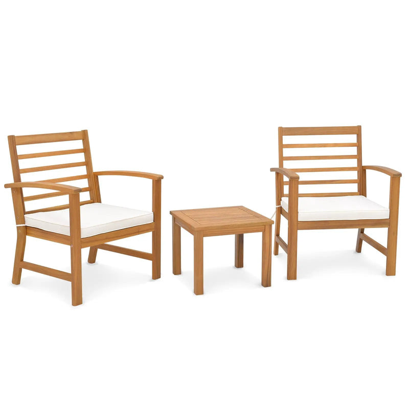 3 Pieces Outdoor Furniture Set with Soft Seat Cushions by DirectDeals
