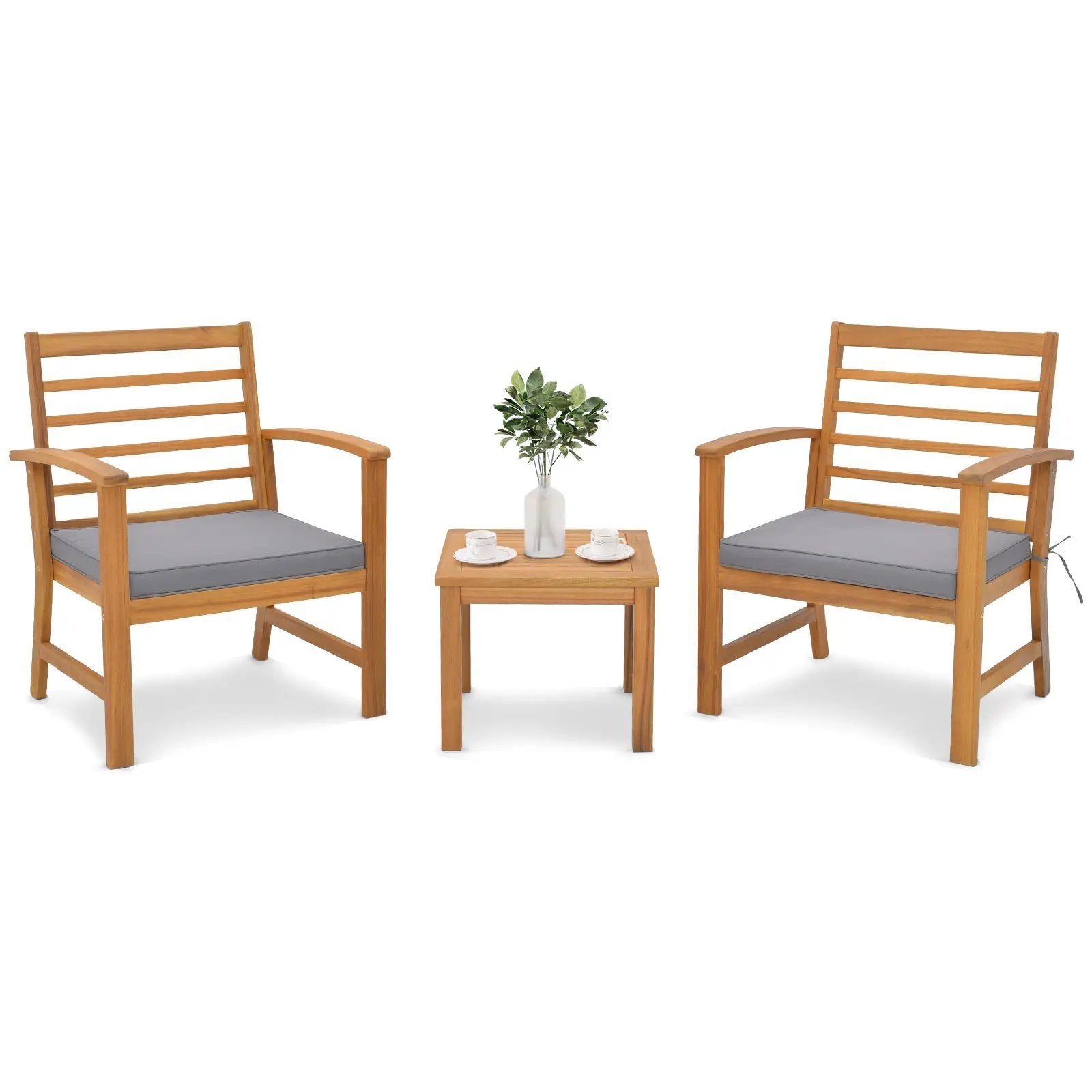 3 Pieces Outdoor Furniture Set with Soft Seat Cushions by DirectDeals