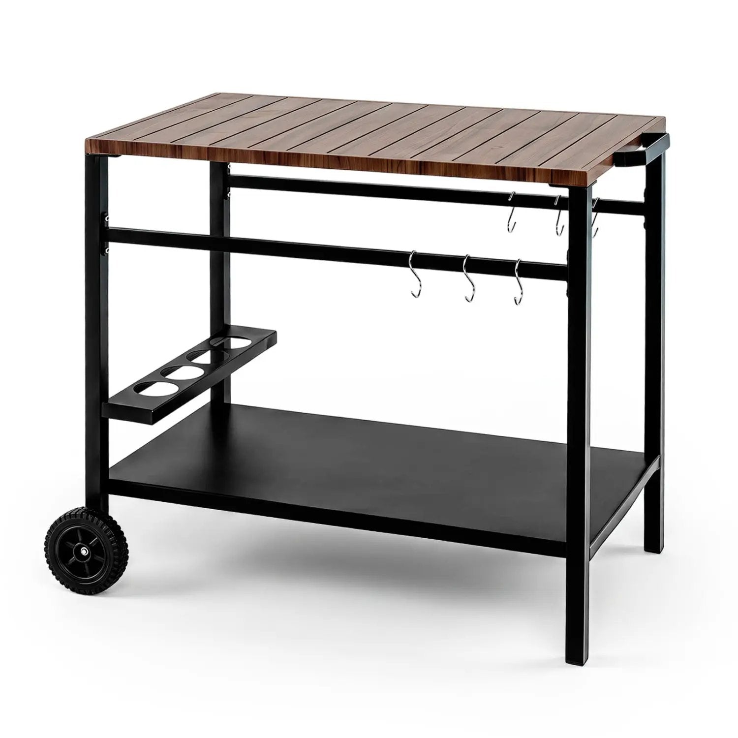 Outdoor Grill Cart with Stainless Steel Top and Storage by DirectDeals