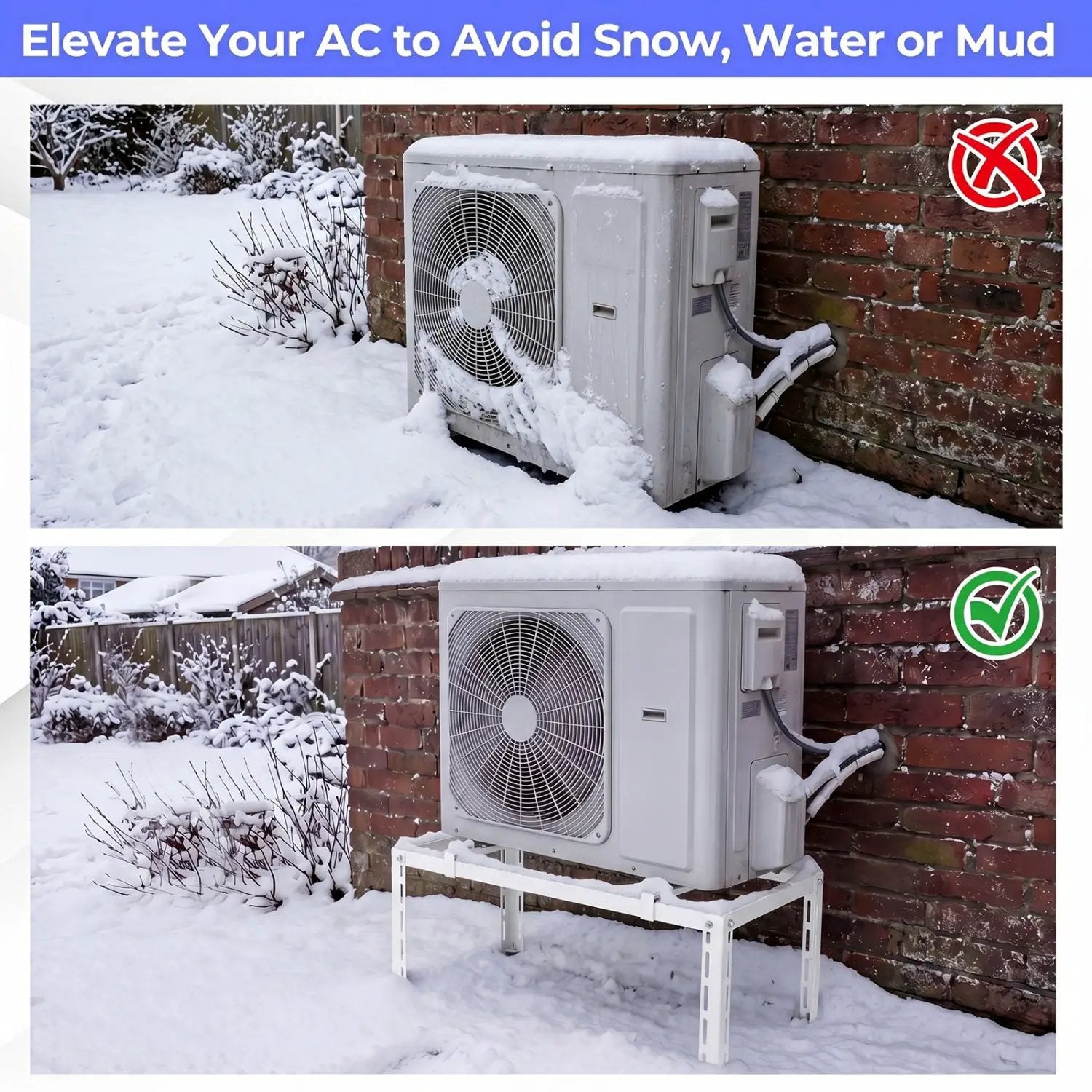 Heavy-Duty AC Condenser Stand for 9000-36000 BTU Mini Splits by DirectDeals