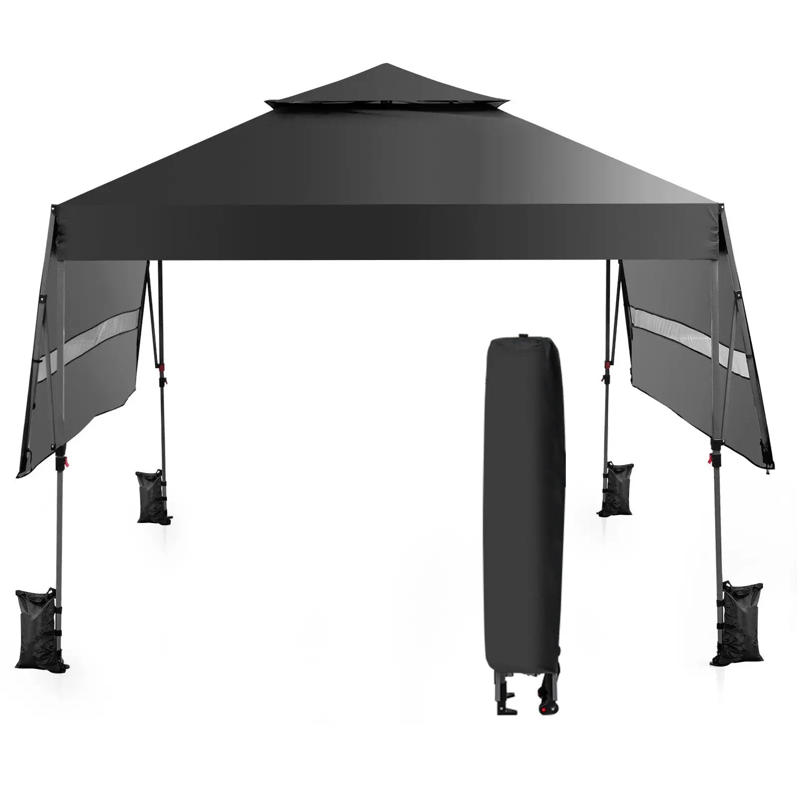 10 x 17.6 Feet Outdoor Instant Pop-up Canopy Tent with Dual Half Awnings by DirectDeals