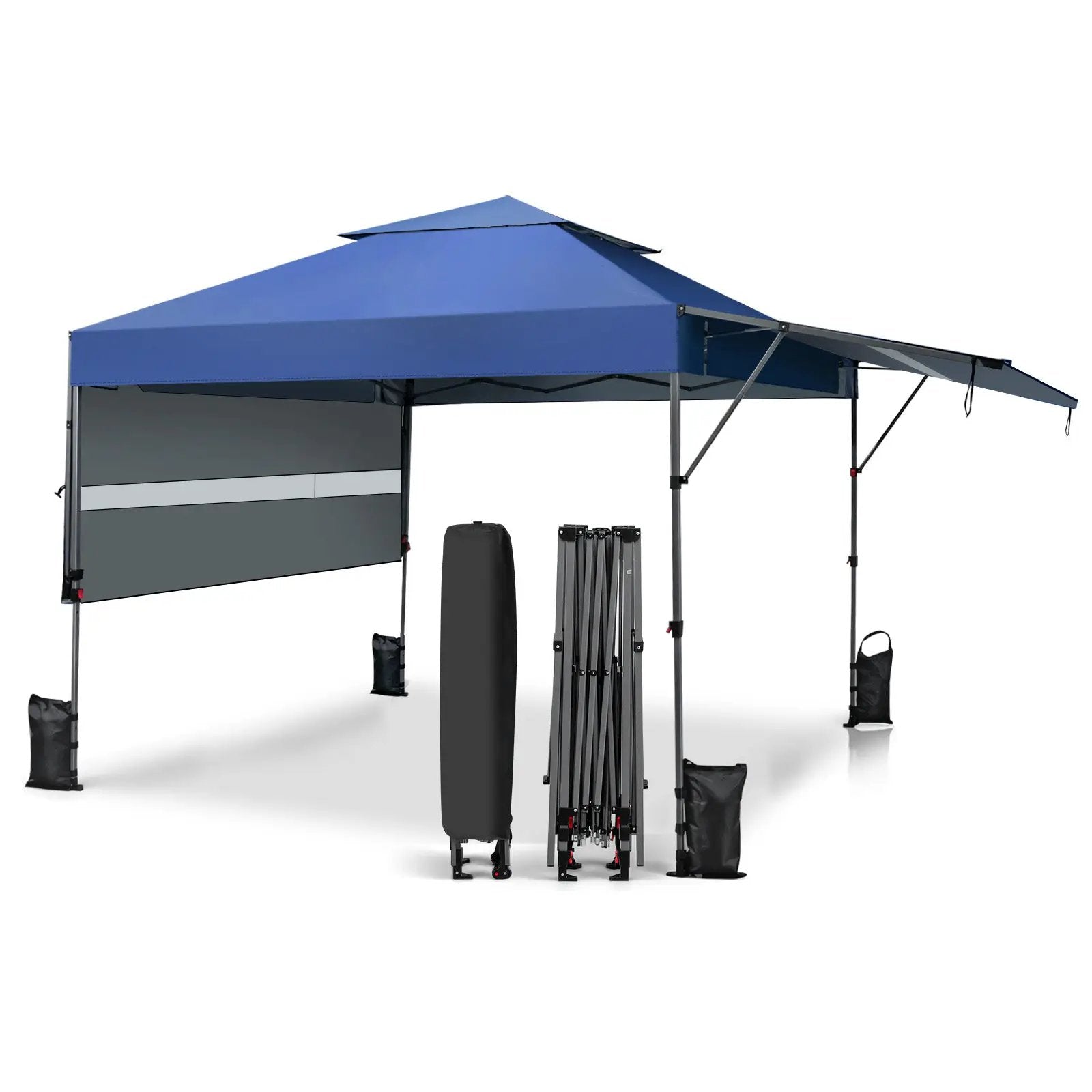 10 x 17.6 Feet Outdoor Instant Pop-up Canopy Tent with Dual Half Awnings by DirectDeals