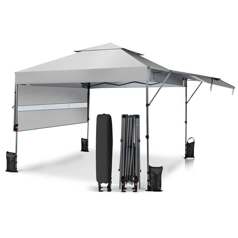 10 x 17.6 Feet Outdoor Instant Pop-up Canopy Tent with Dual Half Awnings by DirectDeals