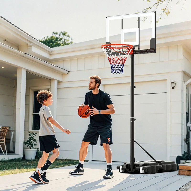 3.3-7 Feet Portable Adjustable Outdoor Kids Basketball Hoop Goal System by DirectDeals