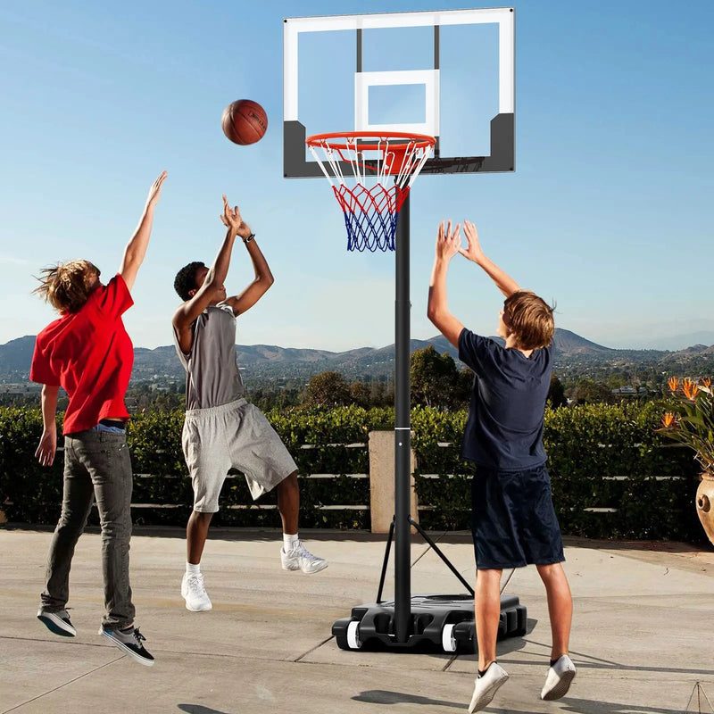 3.3-7 Feet Portable Adjustable Outdoor Kids Basketball Hoop Goal System by DirectDeals