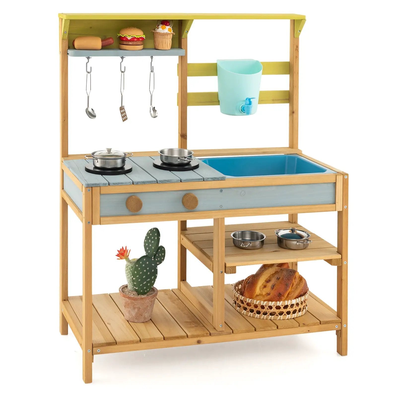 Outdoor Kids Mud Kitchen with Faucet and Water Box by DirectDeals