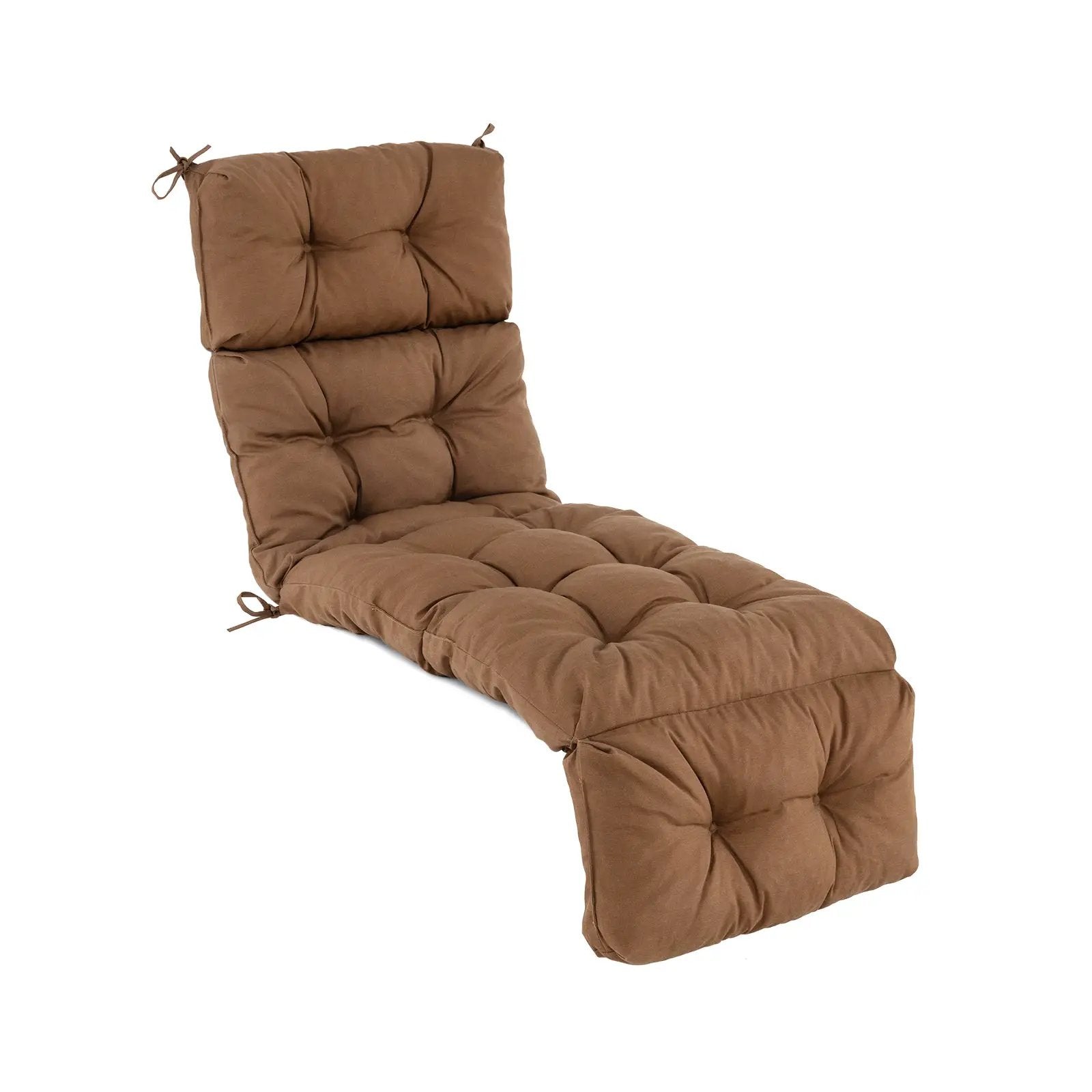 Outdoor Lounge Chaise Cushion with String Ties for Garden Poolside by DirectDeals