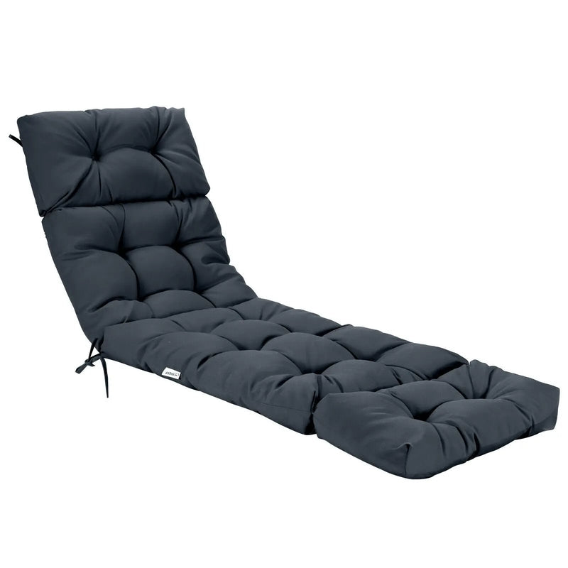 Outdoor Lounge Chaise Cushion with String Ties for Garden Poolside by DirectDeals