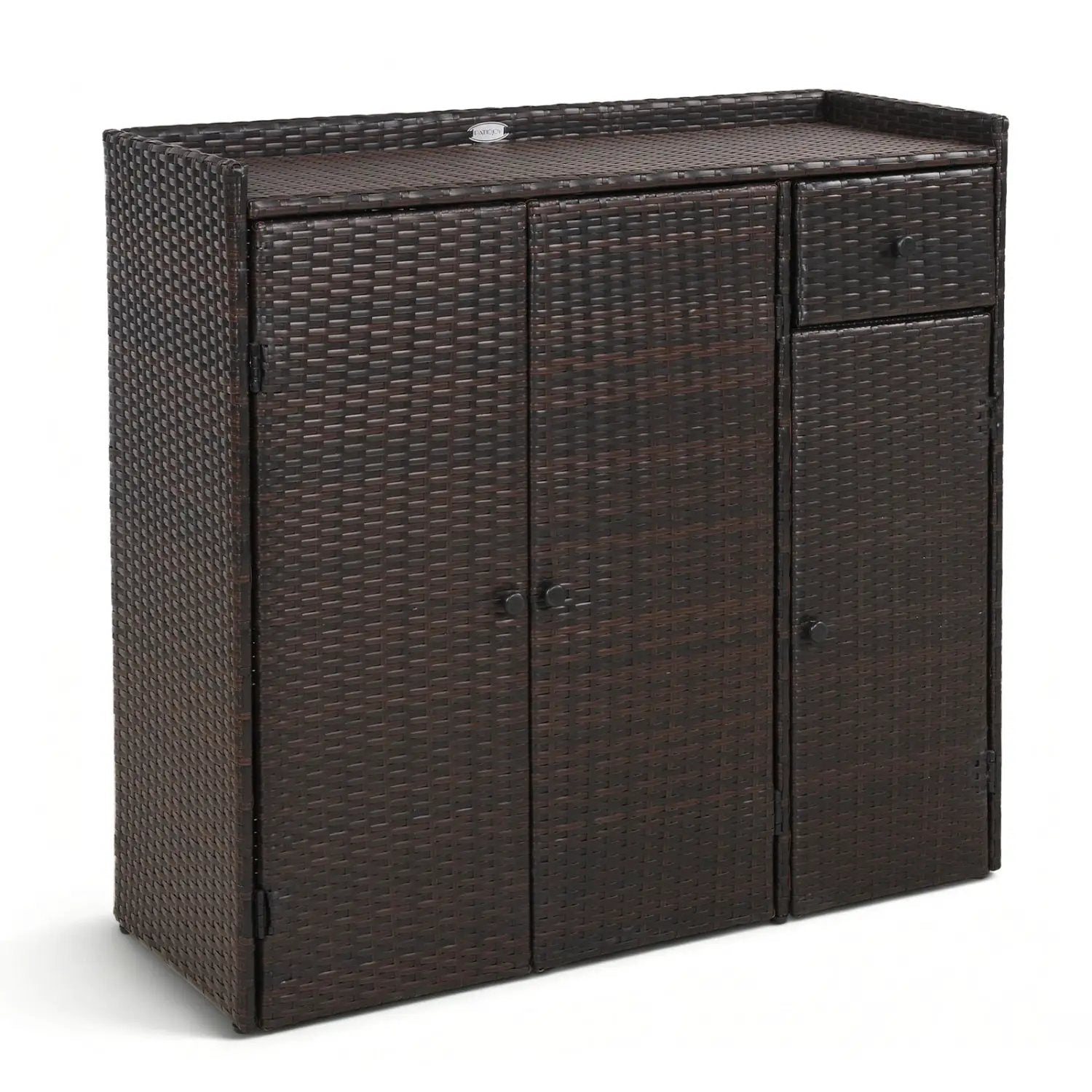 Outdoor Storage Cabinet with 3 Doors and Adjustable Shelves by DirectDeals