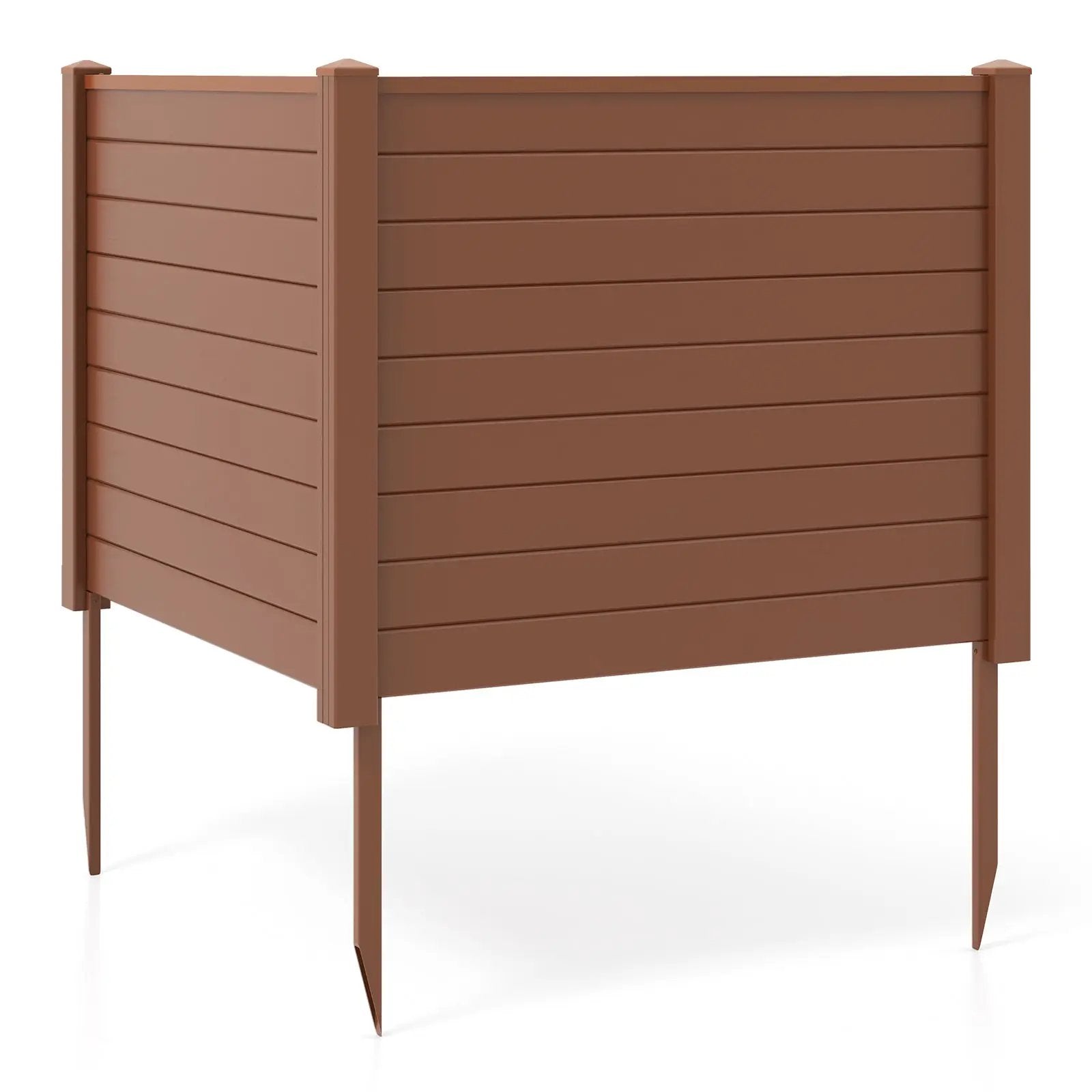 Outdoor PVC Air Conditioner Fence with 20 Inch Long Stakes by DirectDeals