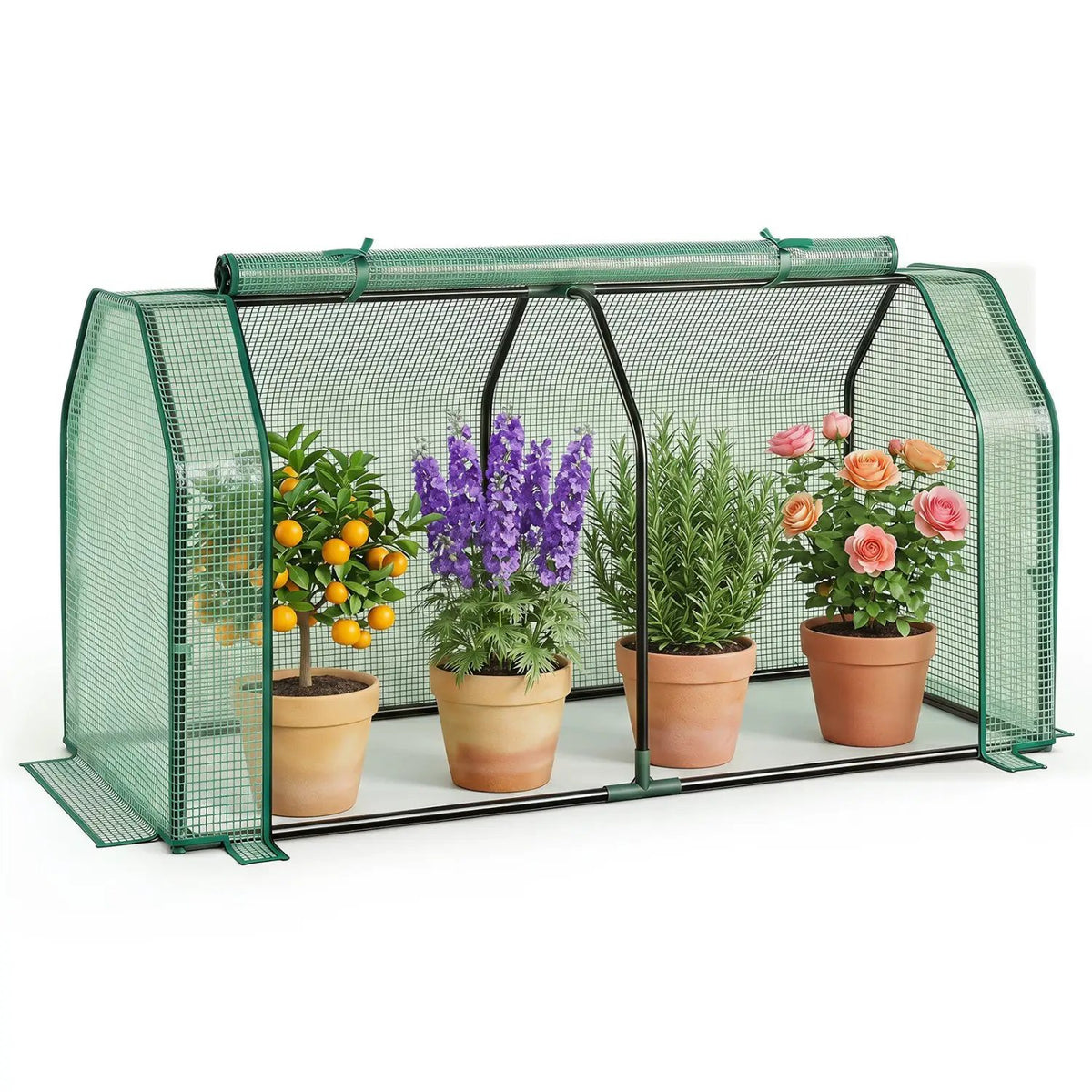 Portable Mini Greenhouse with PE Cover and Zippered Door, photo 11 of 16