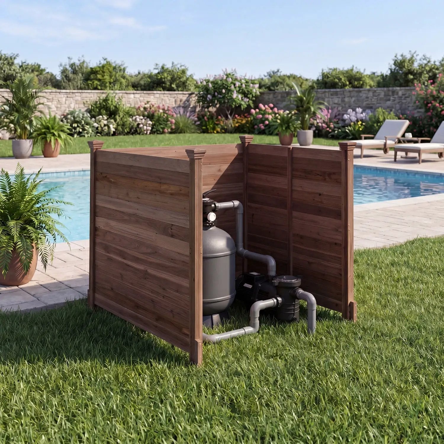 3-Panel Outdoor Privacy Fence for AC Units & Equipment by DirectDeals