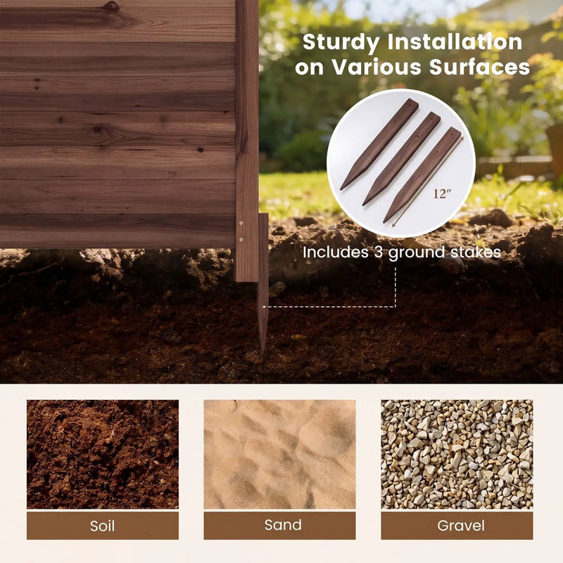 3-Panel Outdoor Privacy Fence for AC Units & Equipment by DirectDeals
