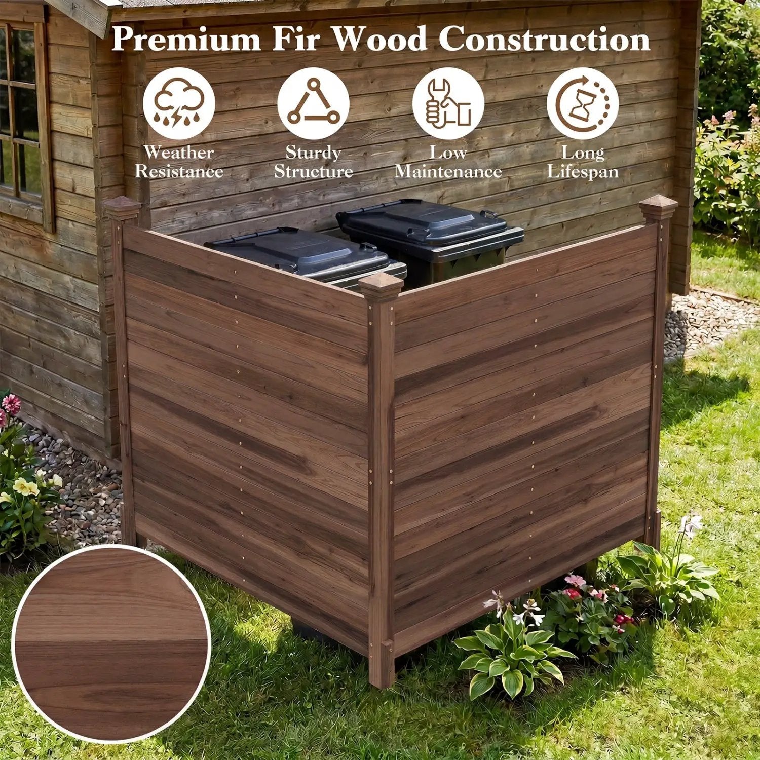 Outdoor Privacy Fence Screen for AC Units and Equipment by DirectDeals