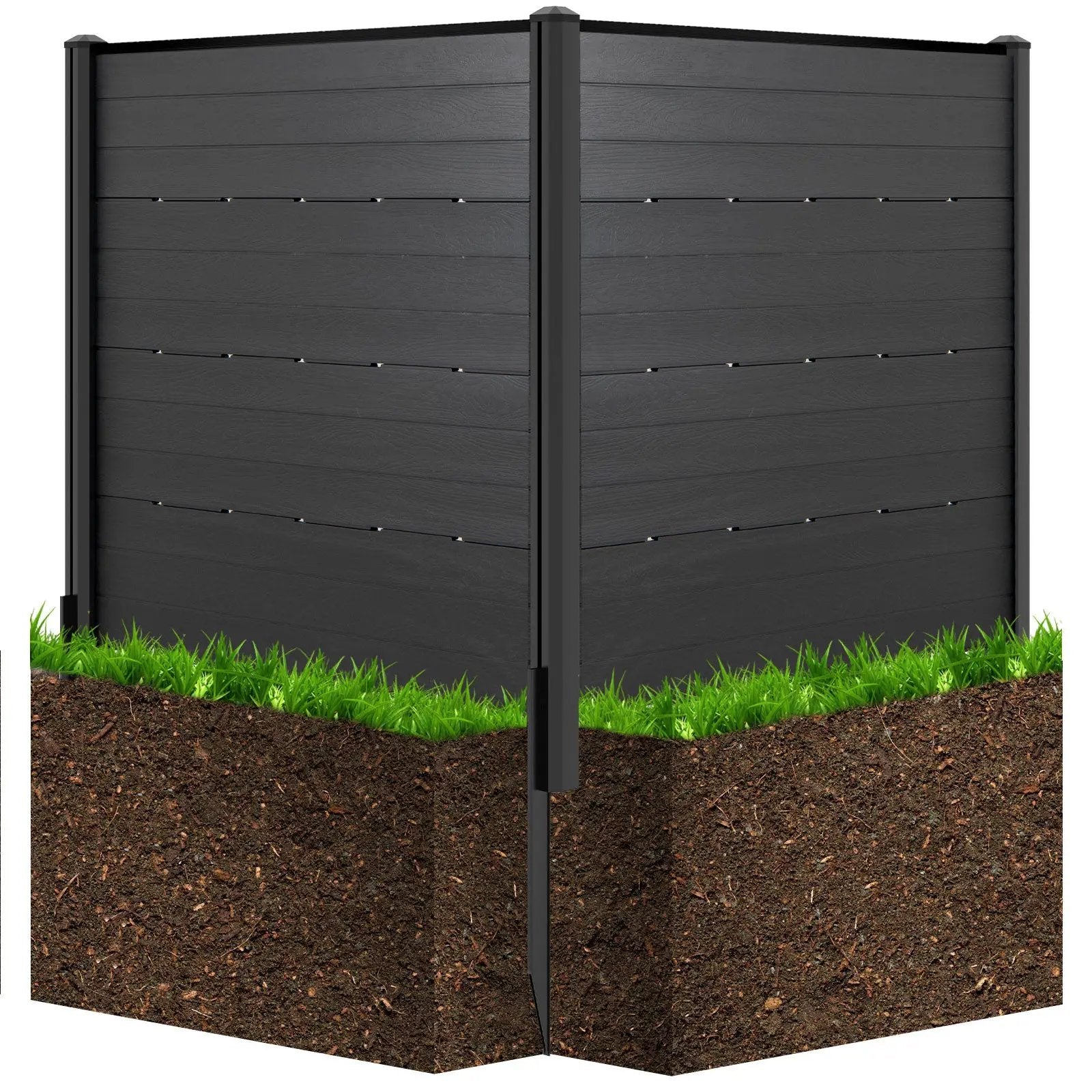 Outdoor Privacy Fence Screen with 5 Ground Stakes for Garden Yard Patio by DirectDeals