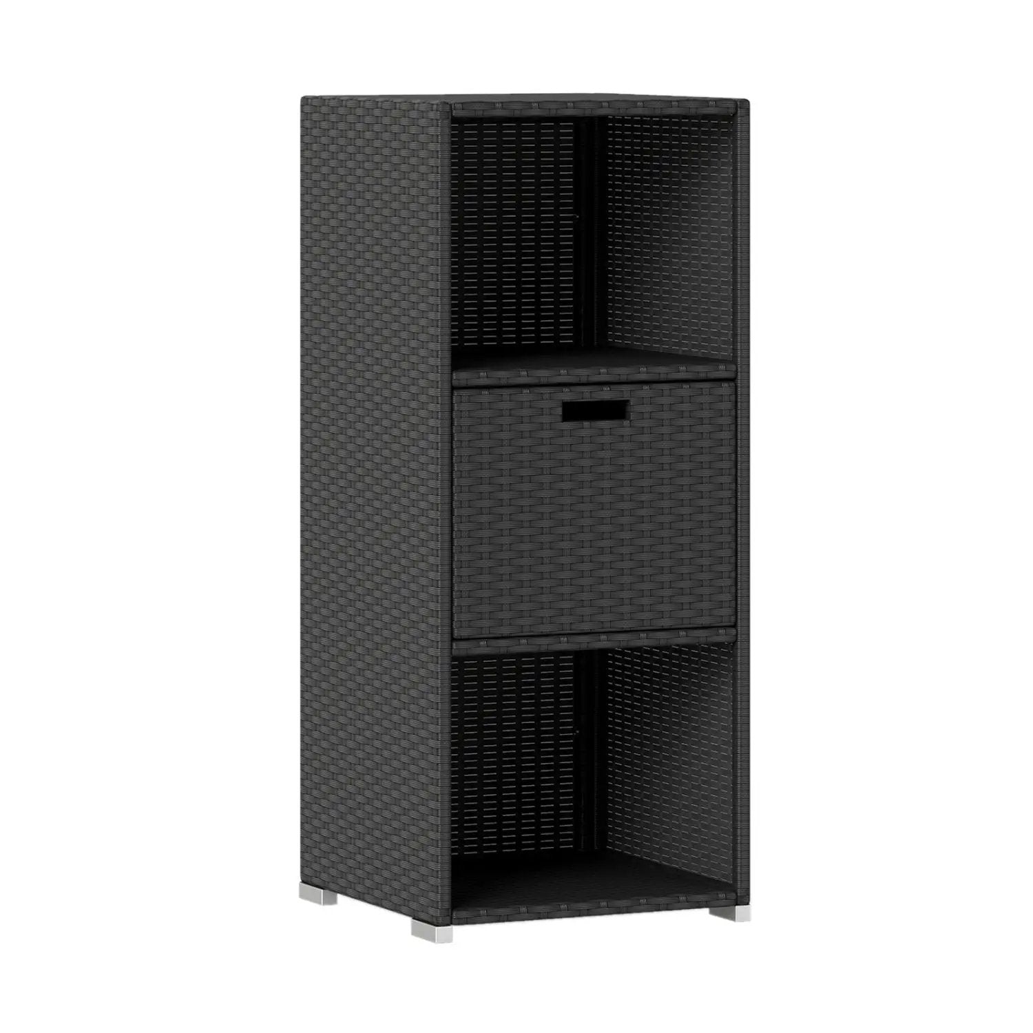 Outdoor Storage Cabinet Patio Wicker Organizer with Drawer by DirectDeals