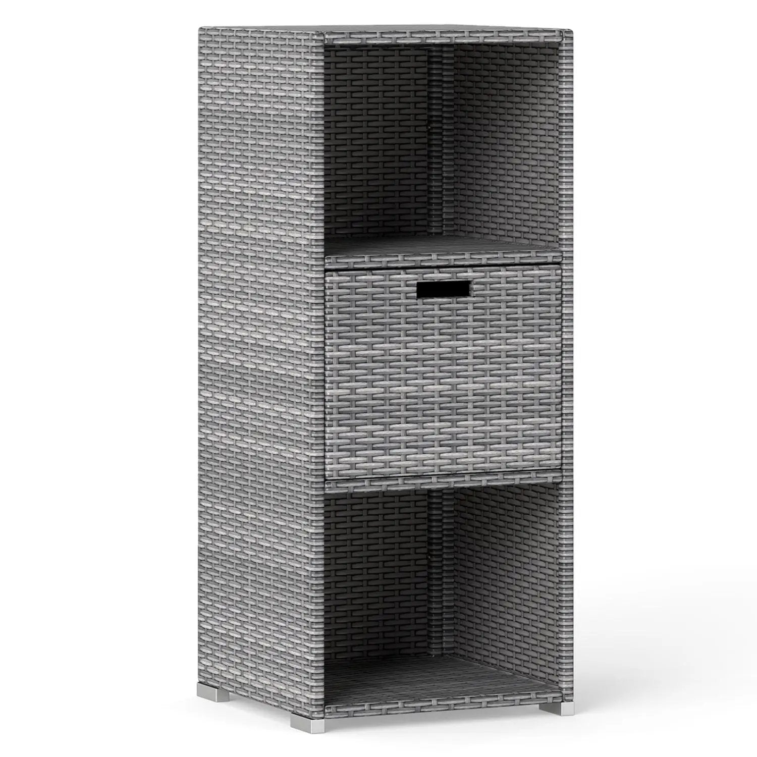 Outdoor Storage Cabinet Patio Wicker Organizer with Drawer by DirectDeals