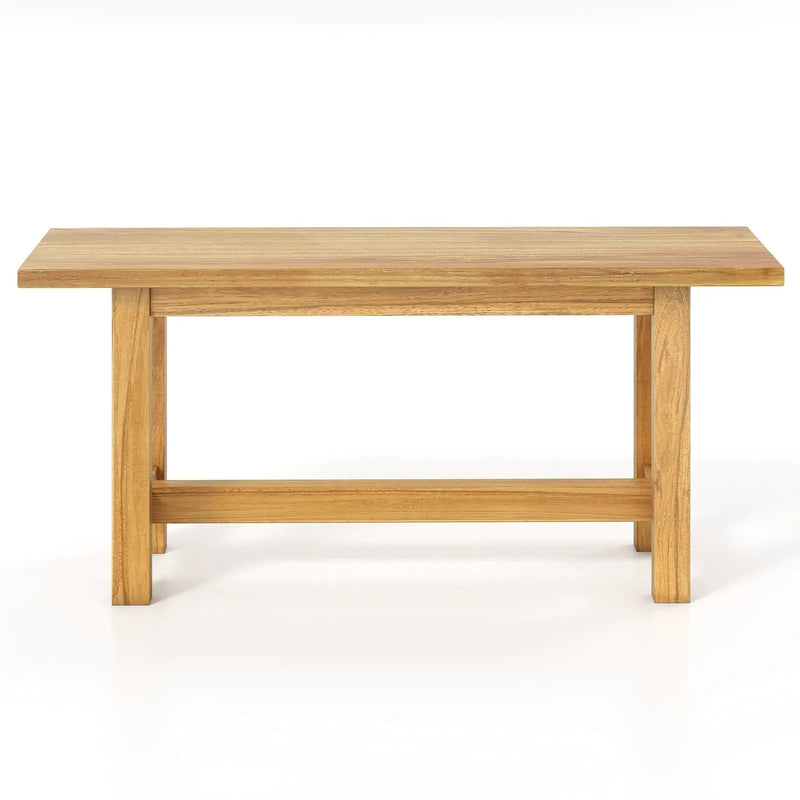 Outdoor Teak Wood Bench for Porch Backyard and Poolside by DirectDeals