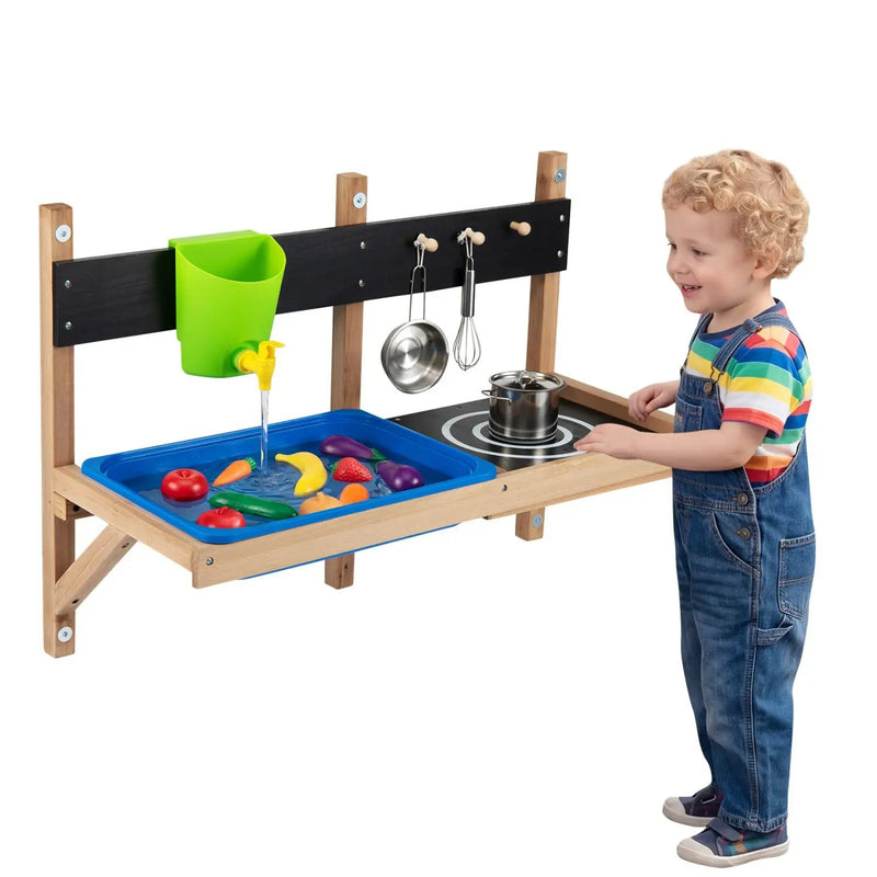 Wall Mounted Mud Kitchen for Kids Ages 3+ by DirectDeals
