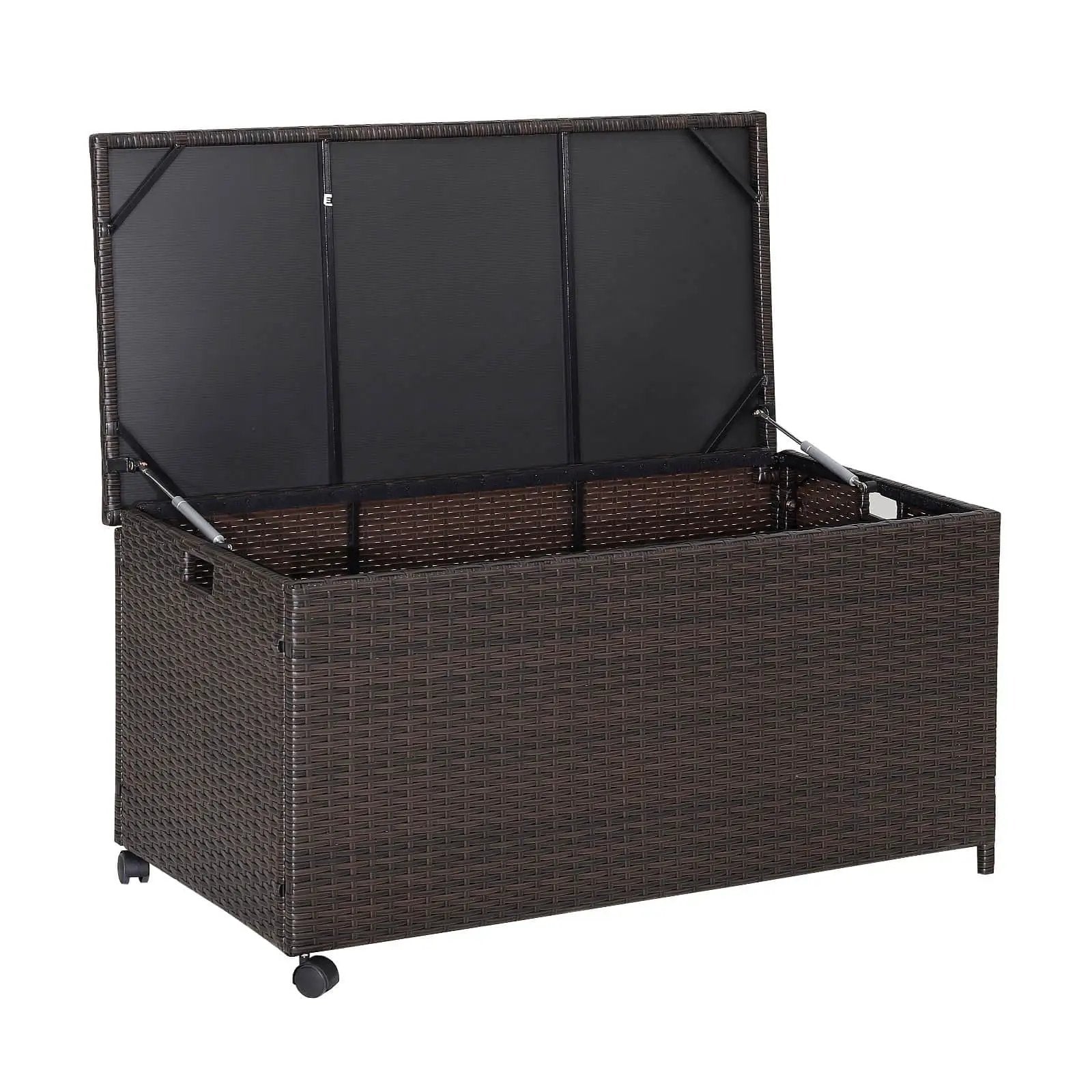 Outdoor Wicker Storage Box with Zippered Liner by DirectDeals