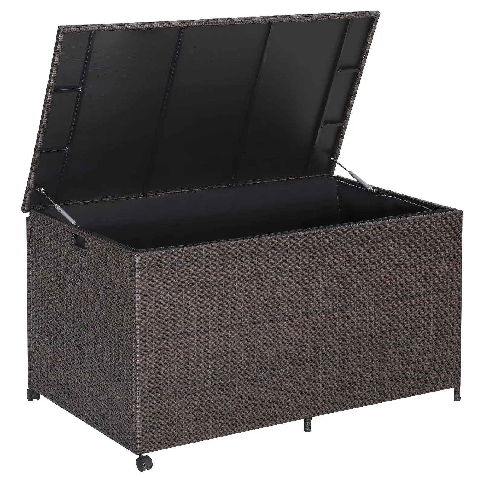 Outdoor Wicker Storage Box with Zippered Liner by DirectDeals