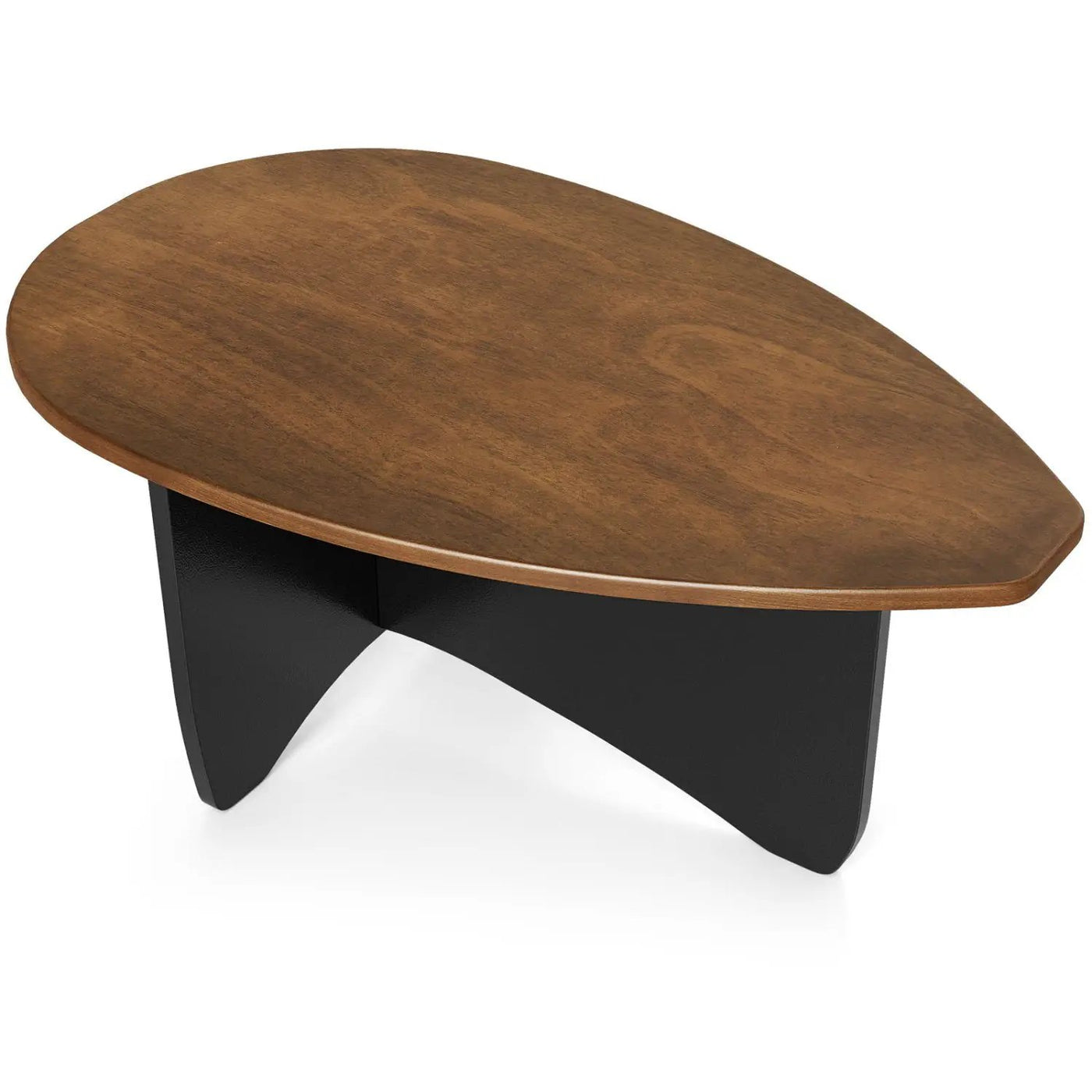 Oval Coffee Table Mid Century Modern Low Profile Wood by DirectDeals