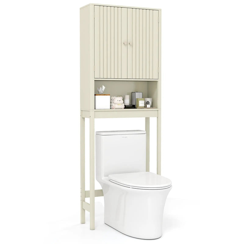 Over The Toilet Storage Cabinet with Fluted Doors by DirectDeals