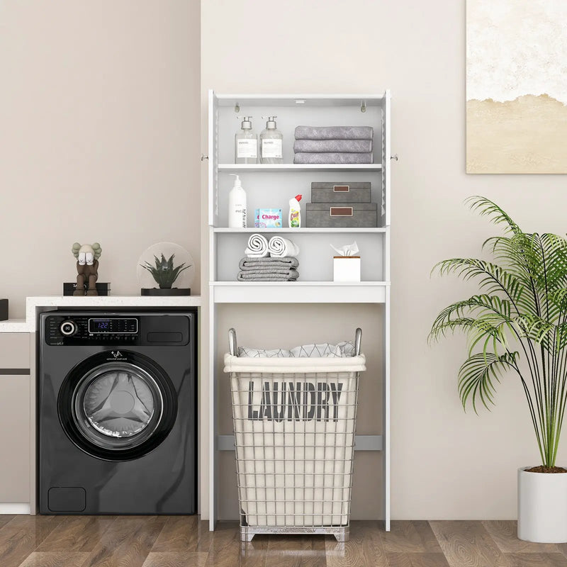 Over The Toilet Storage Cabinet with Double Doors and Adjustable Shelf by DirectDeals