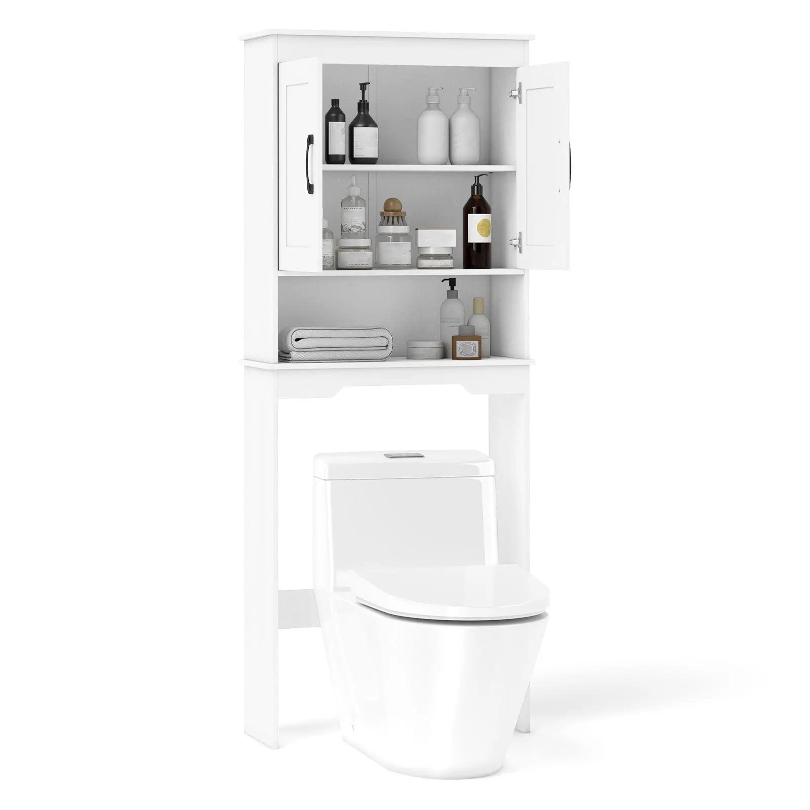 Over Toilet Space Saver Bathroom Organizer with Storage Cabinet by DirectDeals