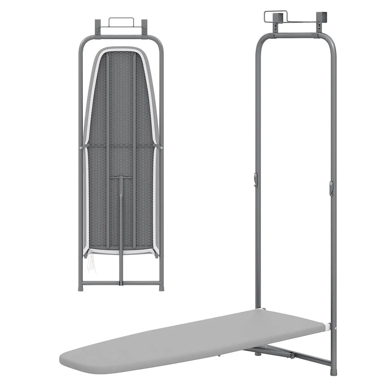 Over the Door Ironing Board Space-Saving Metal Hanging Ironing Board-Gray by DirectDeals