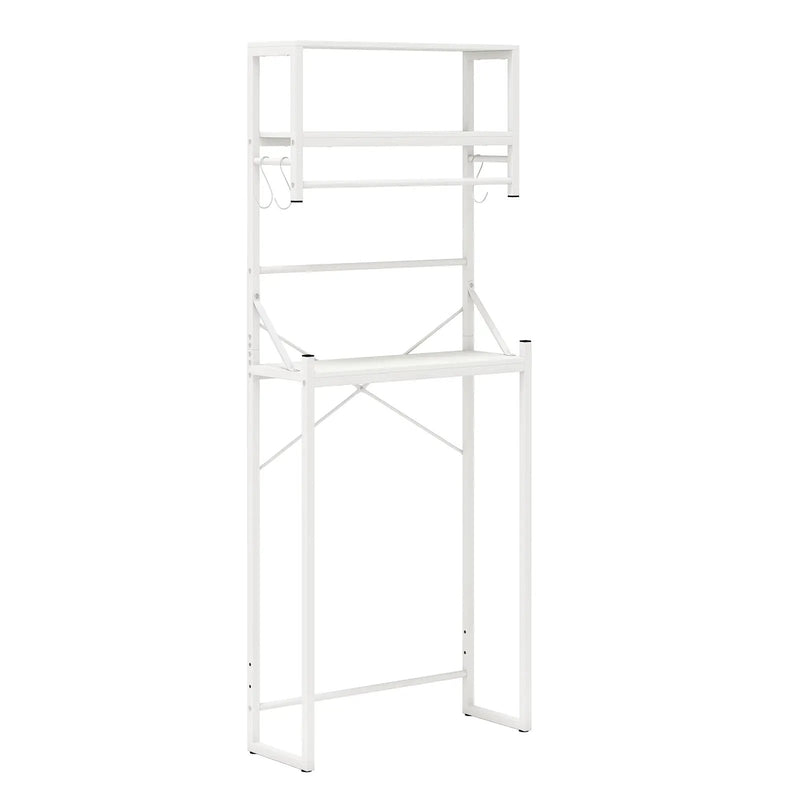 Over the Toilet Storage Rack 3-Tier Over Toilet Bathroom Organizer with Towel Holder-White by DirectDeals