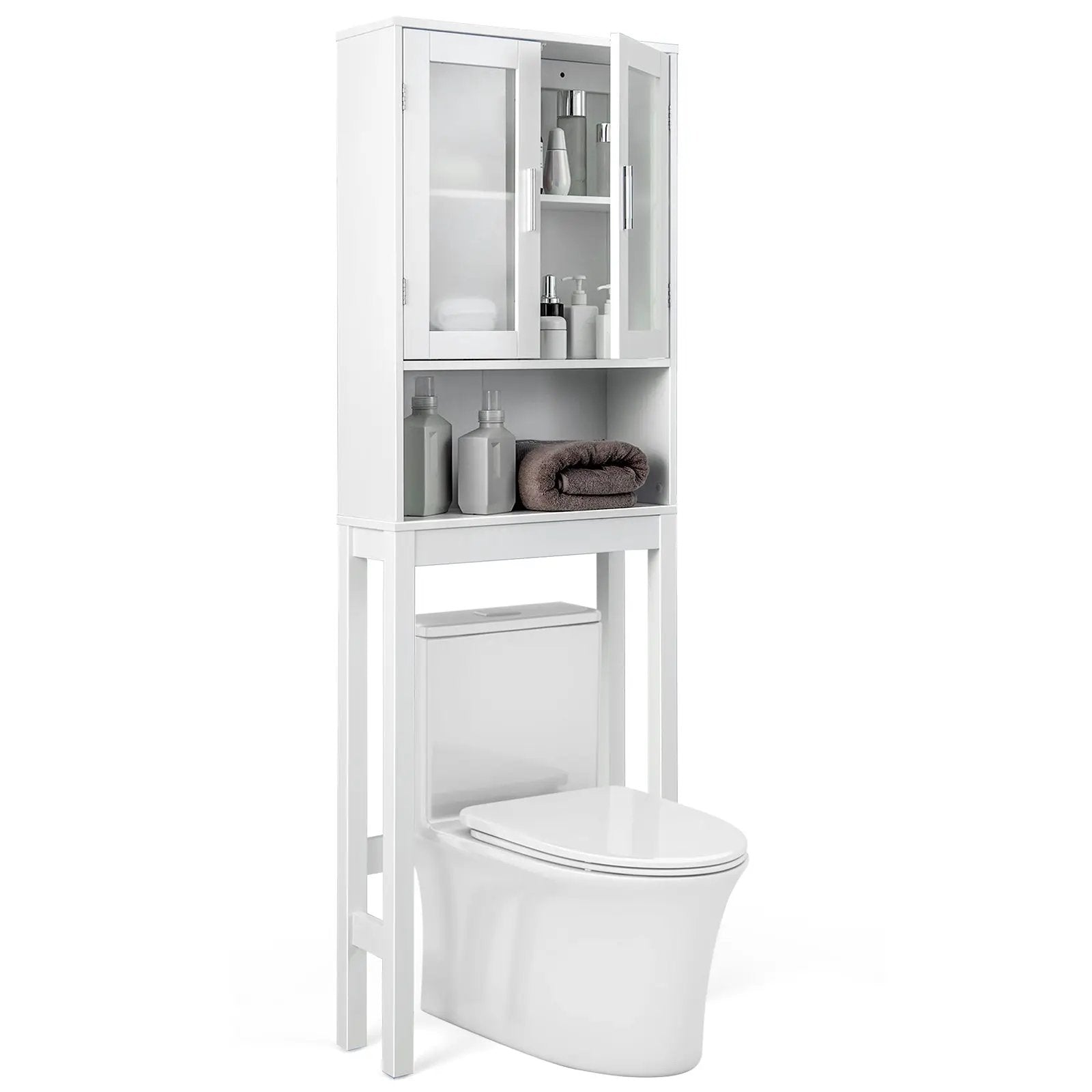 Over the Toilet Bathroom Storage Cabinet with Adjustable Shelf by DirectDeals
