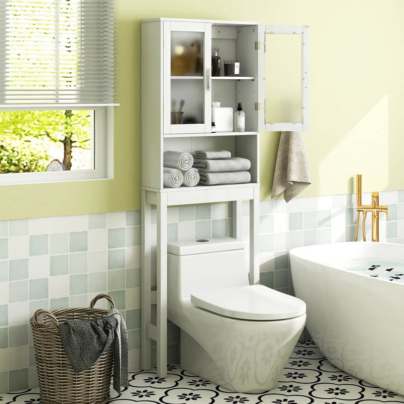 Over the Toilet Bathroom Storage Cabinet with Adjustable Shelf by DirectDeals