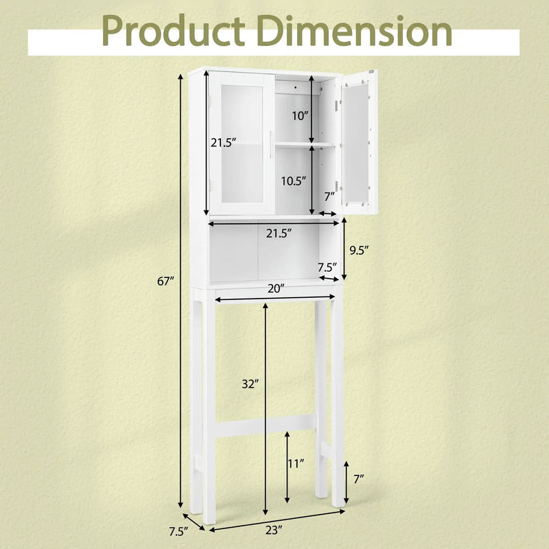 Over the Toilet Bathroom Storage Cabinet with Adjustable Shelf by DirectDeals