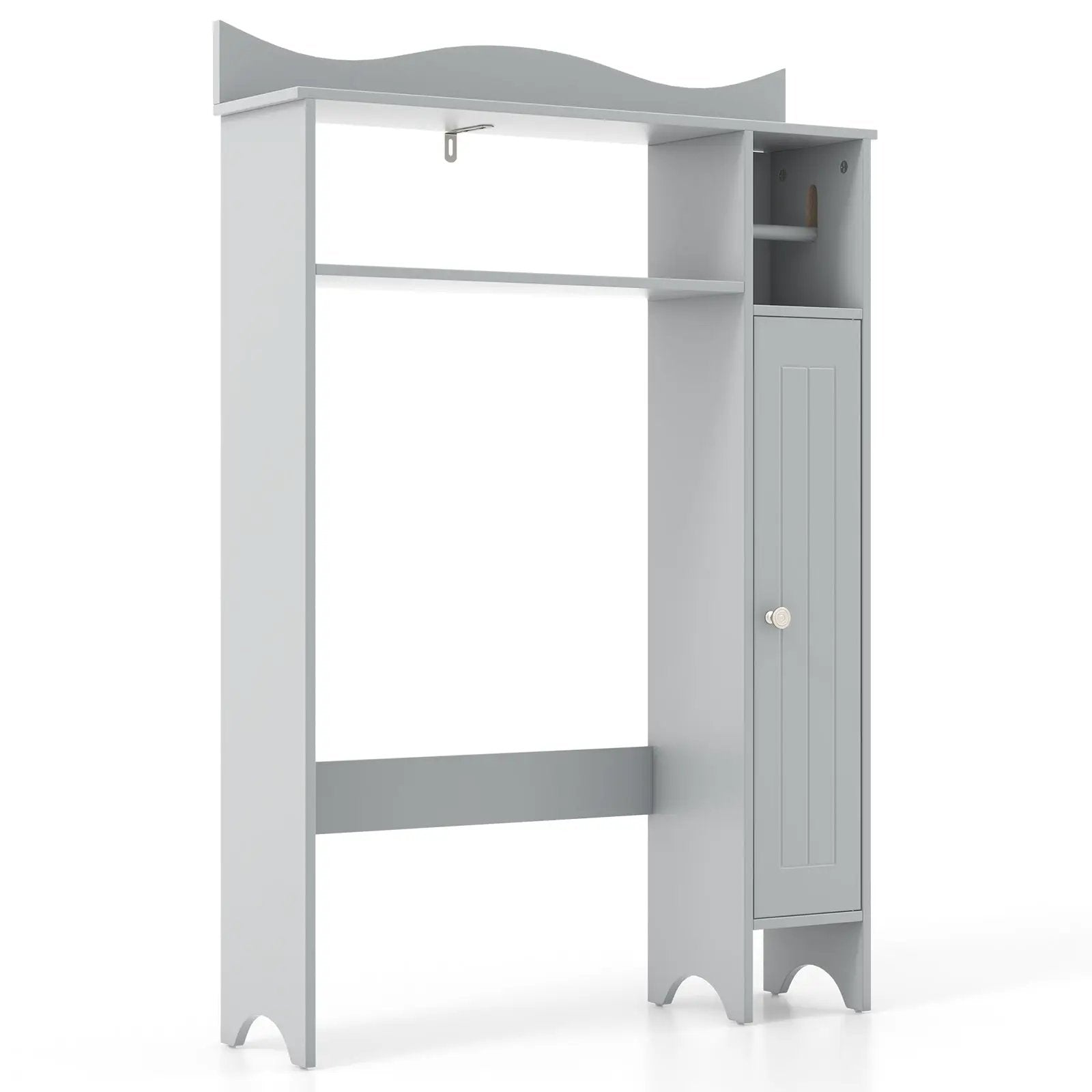 Wood Over the Toilet Bathroom Space Saver with Paper Holder and Shelf by DirectDeals