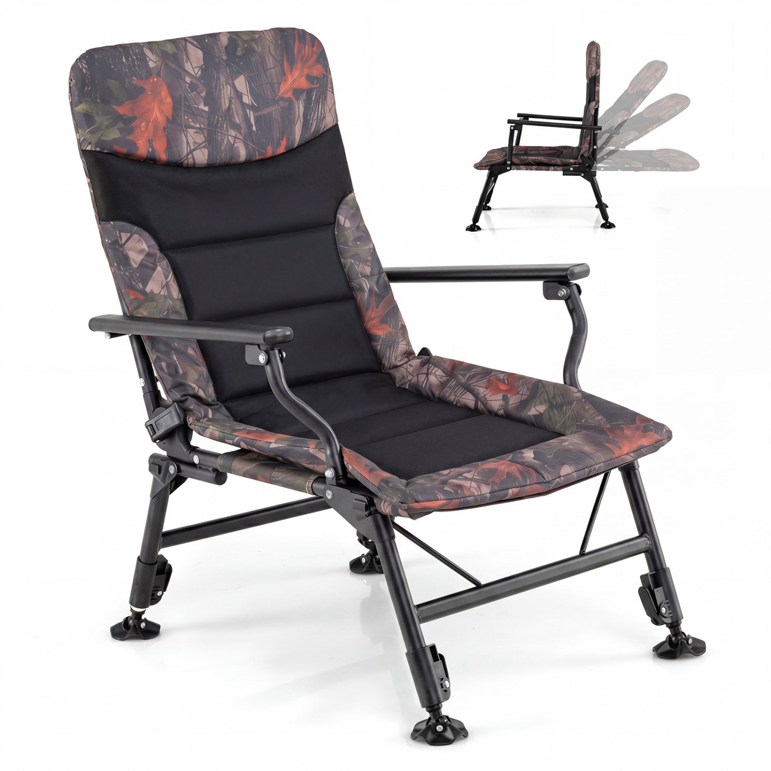 Oversized Folding Fishing Chair with Adjustable Backrest by DirectDeals