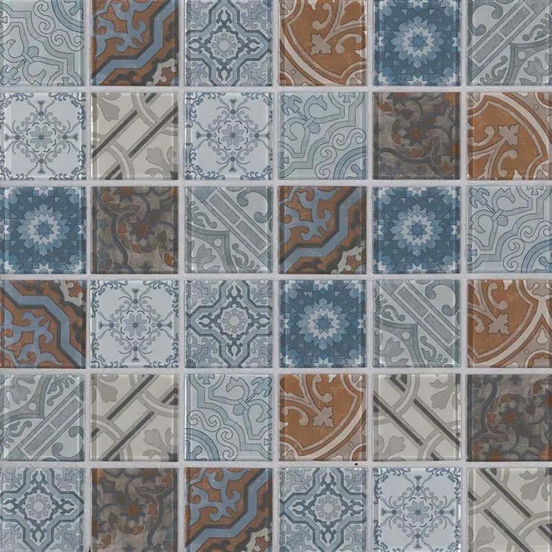Pasadena 2x2x6mm Glass Mosaics 2x2 close up
