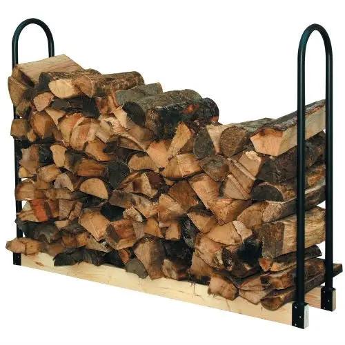 Adjustable Length Firewood Log Rack for Indoor or Outdoor Use by HomePacific