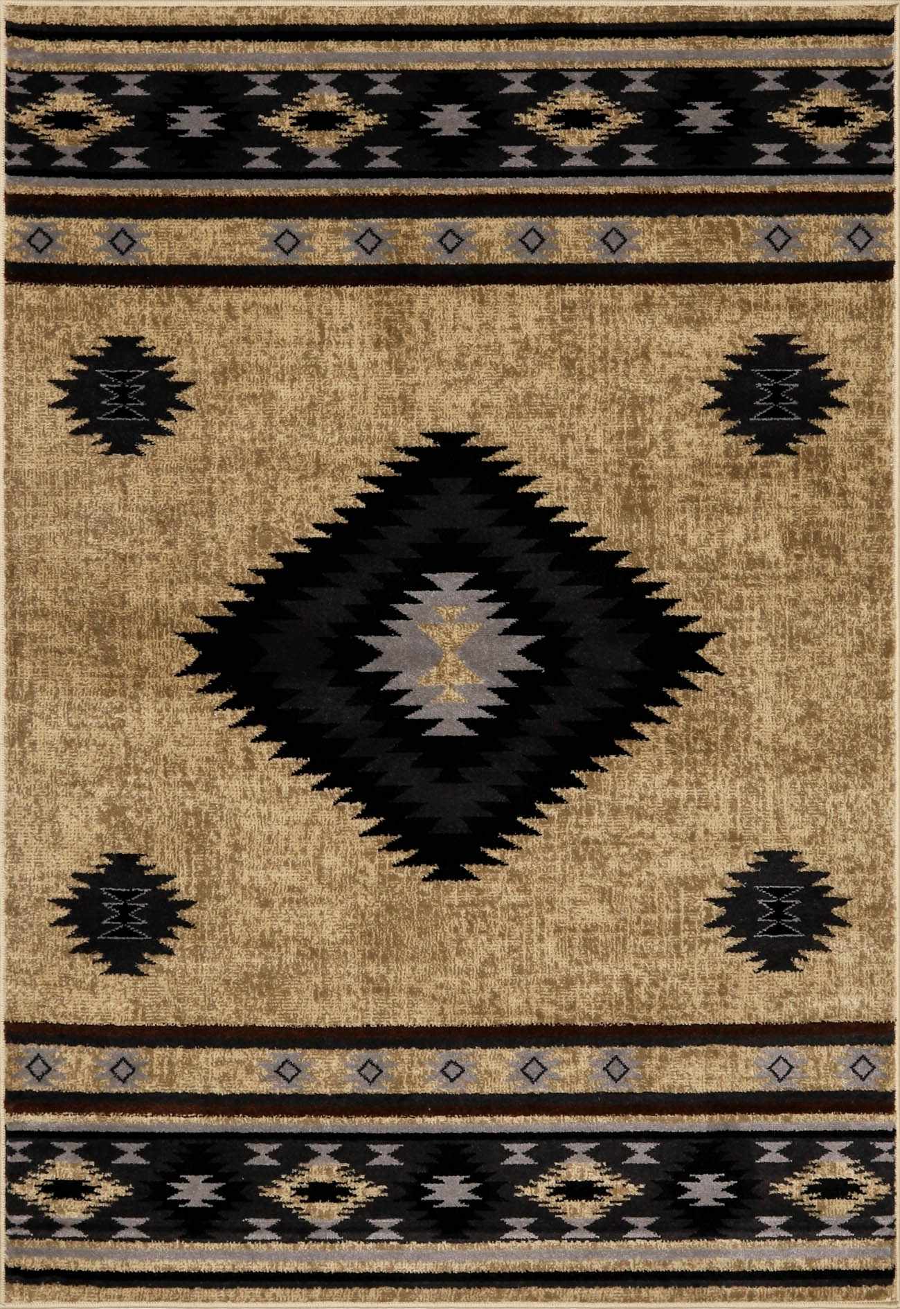 Buckhaven Brown Aztec Carpet by Boutique Rugs