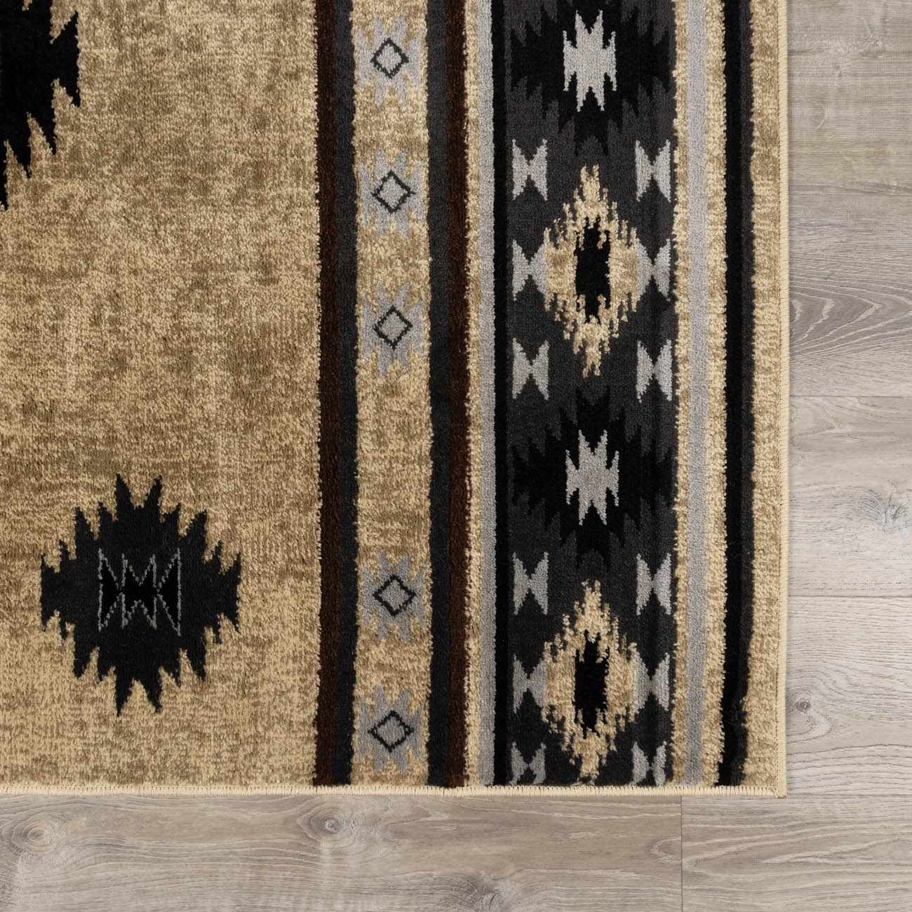 Buckhaven Brown Aztec Carpet by Boutique Rugs