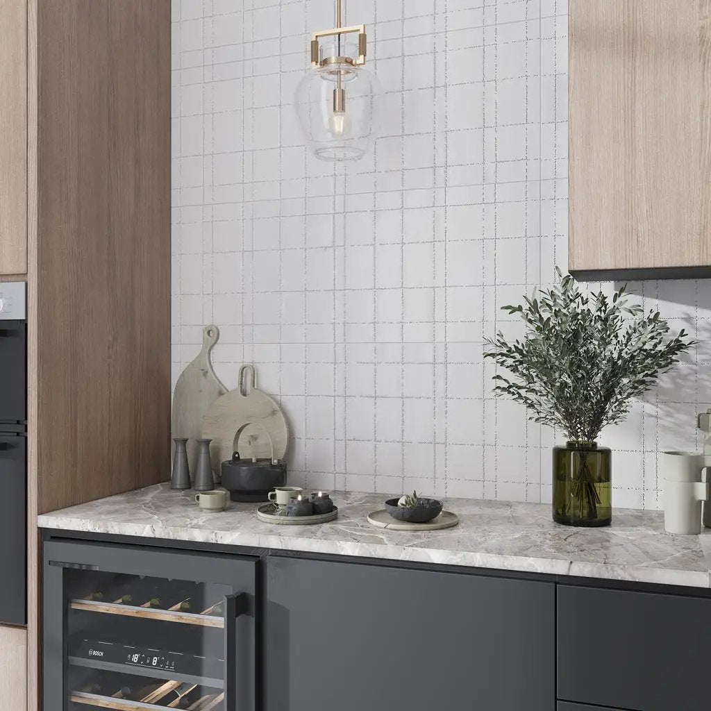 Cotton White 18x48 Textured Ceramic Large Format Tile (3 pack, 17.23 sq ft/case) by Apollo Tile