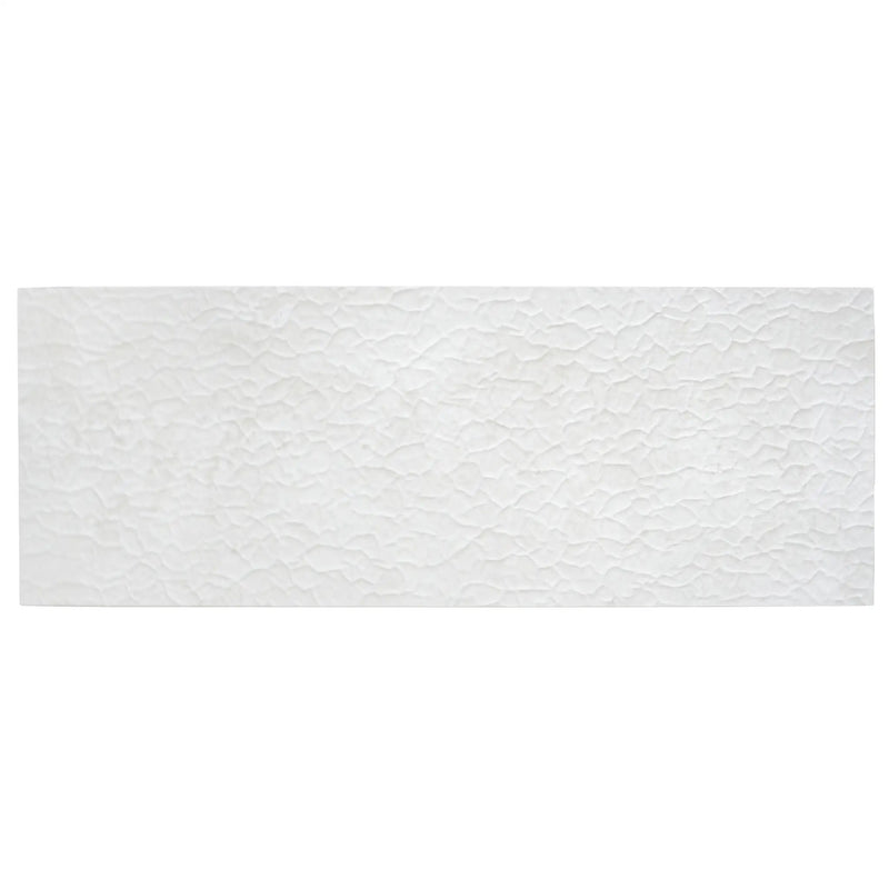 Pearl White 18x48 Textured Ceramic Large Format Tile (3 pack, 17.23 sq ft/case) by Apollo Tile