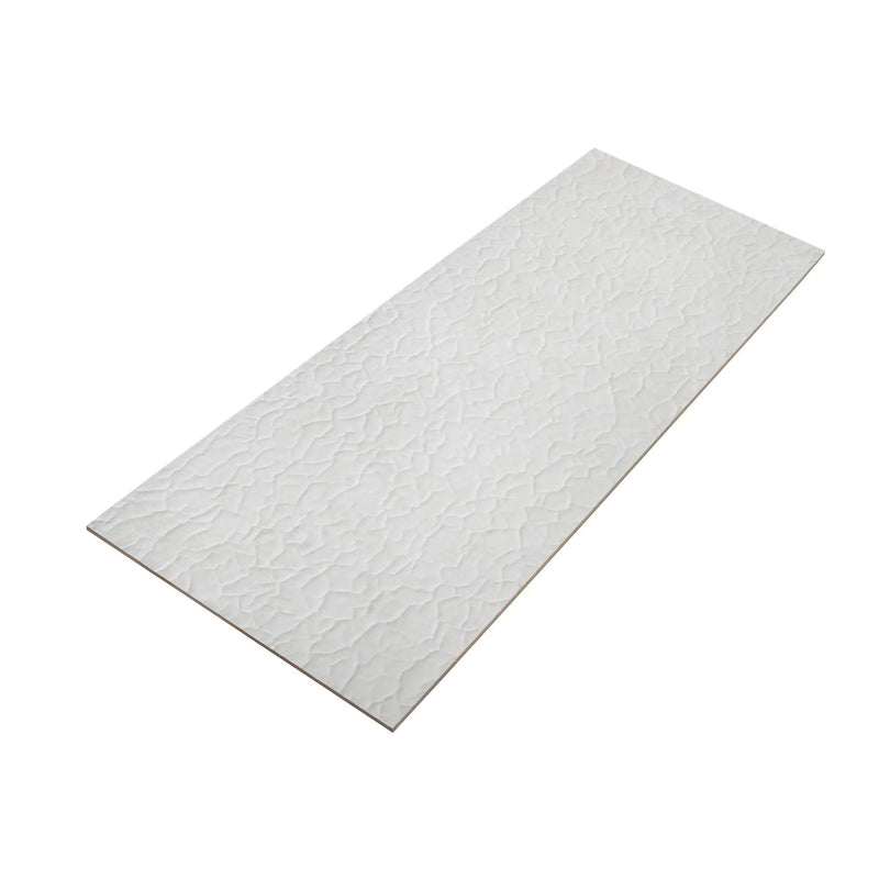 Pearl White 18x48 Textured Ceramic Large Format Tile (3 pack, 17.23 sq ft/case) by Apollo Tile