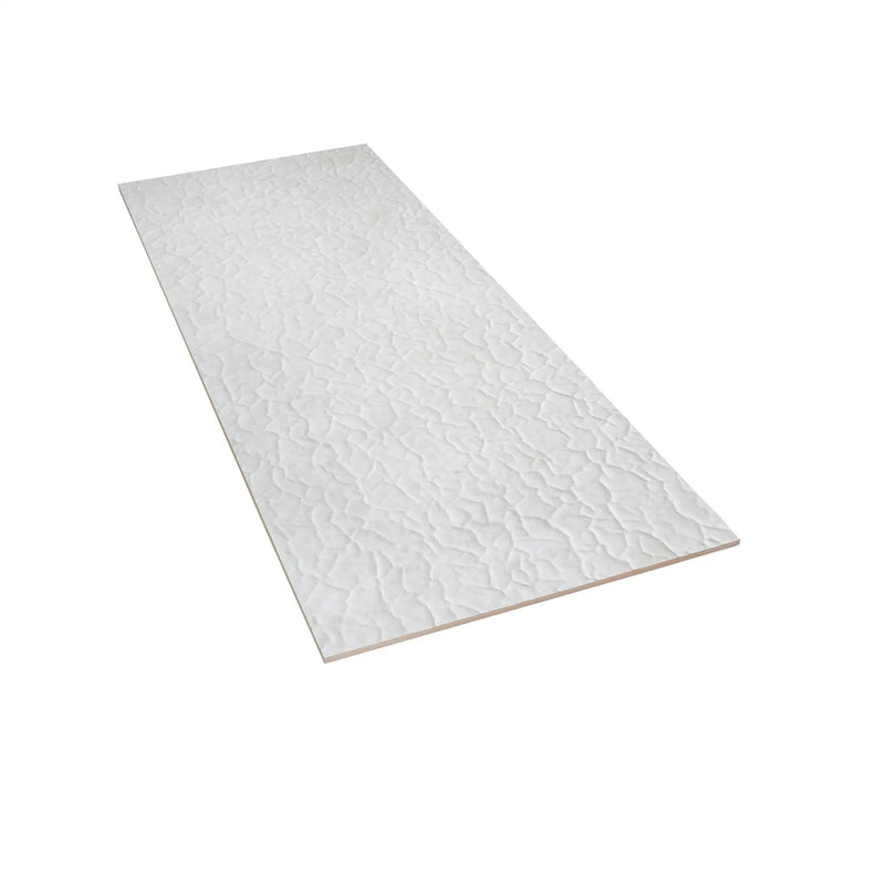 Pearl White 18x48 Textured Ceramic Large Format Tile (3 pack, 17.23 sq ft/case) by Apollo Tile