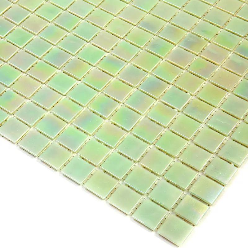 Lime Green 12x12 Glossy Uniform Square Glass Mosaic Tile (20 pack, 20 sq ft/case) by Apollo Tile