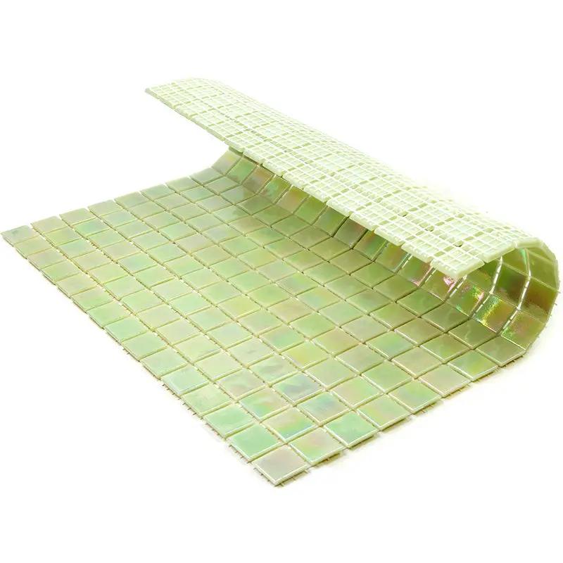 Lime Green 12x12 Glossy Uniform Square Glass Mosaic Tile (20 pack, 20 sq ft/case) by Apollo Tile