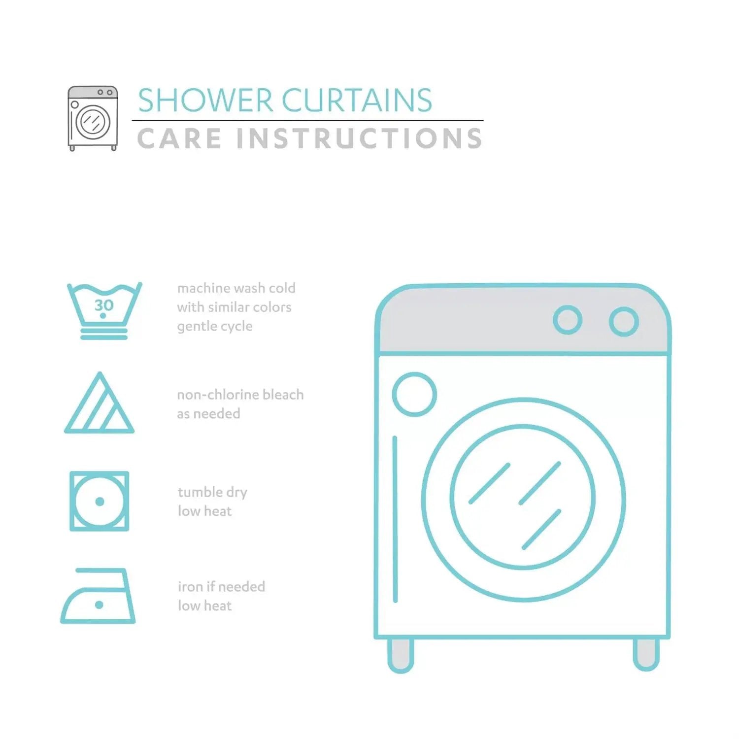 72-inch Pastel Blue Chenille Cotton Shower Curtain with Chevron Pattern by HomePacific