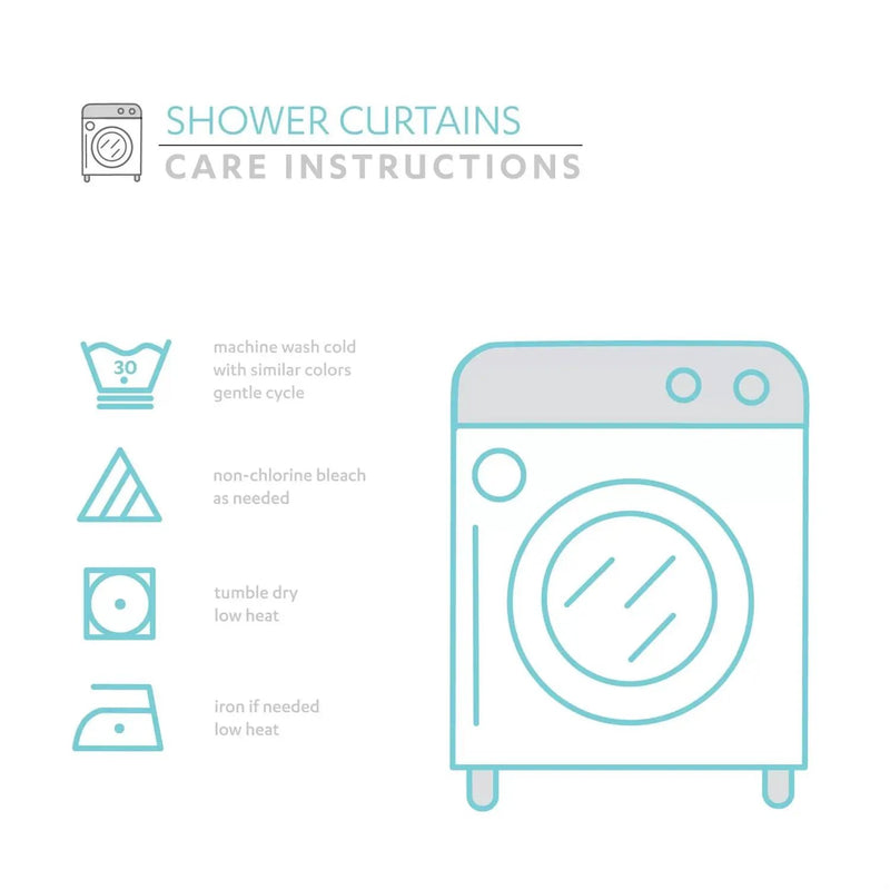 72-inch Pastel Blue Chenille Cotton Shower Curtain with Chevron Pattern by HomePacific