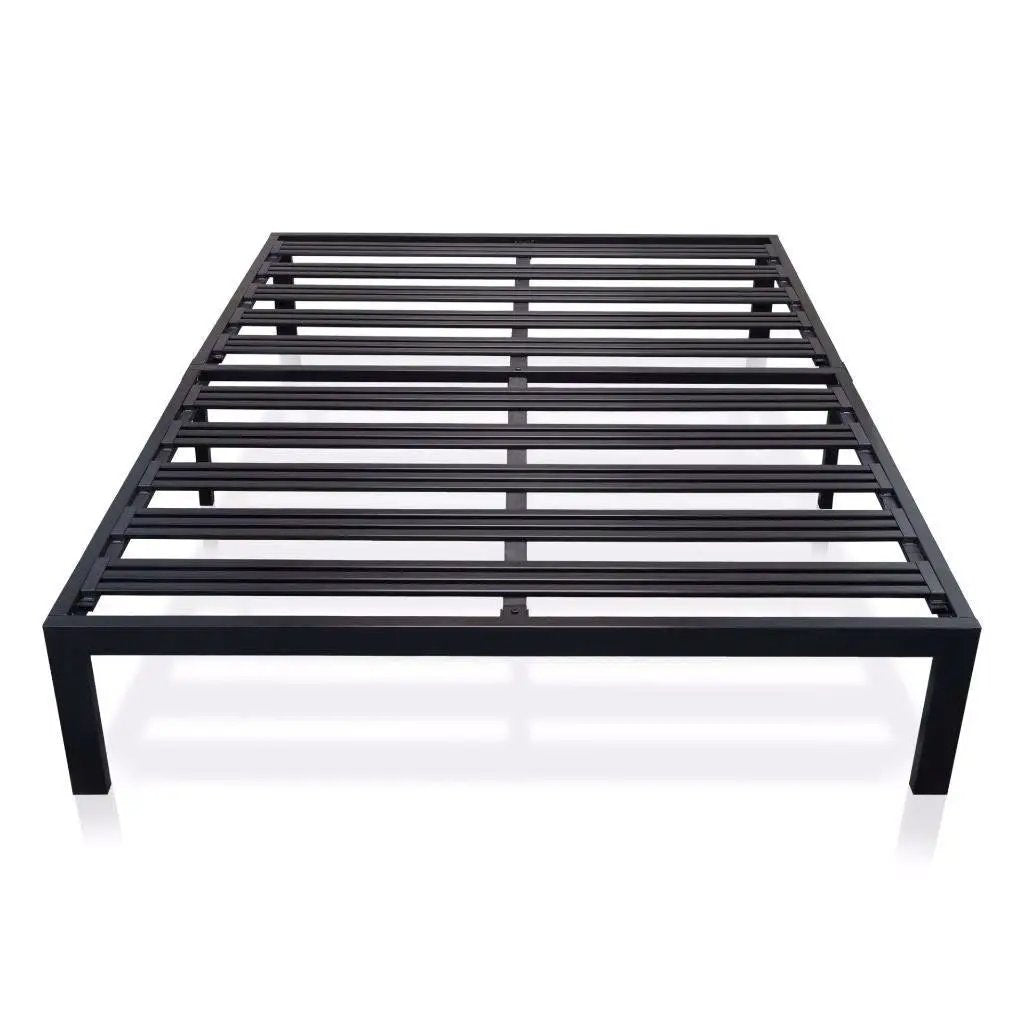 Full size Metal Platform Bed Frame with 3.86 inch Wide Heavy Duty Steel Slats by HomePacific